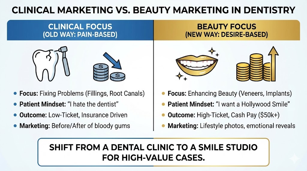 Cosmetic dentistry marketing comparision
