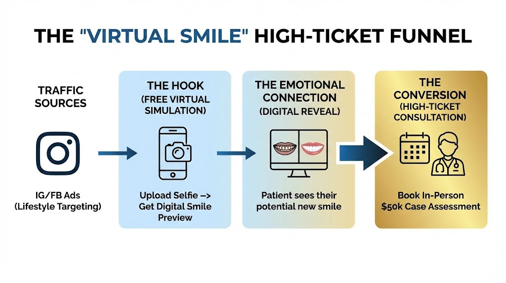 Cosmetic dentistry marketing funnel