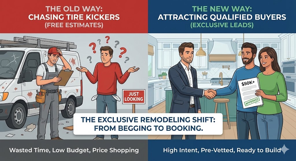 Exclusive kitchen remodeling leads vs free estimates comparison