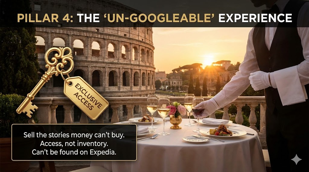 Luxury travel marketing concept