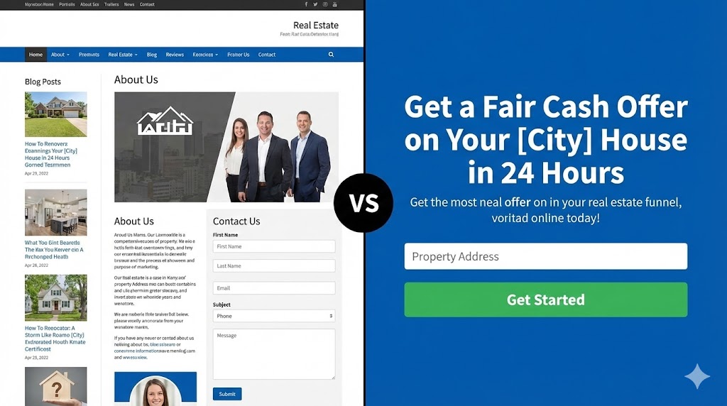 Real Estate Lead Generation Funnel with website