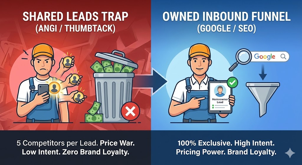 The shared lead trap vs generating exclusive home service leads